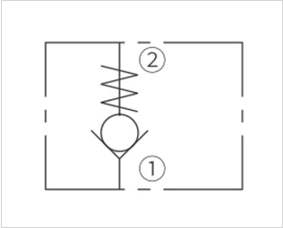 Operation Symbol of ICV42-M20 Poppet, Check Valve