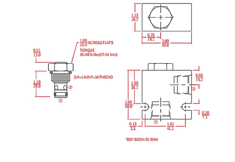 Performance/Dimension/Sectional Drawing of ICV08-C20 Ball Valve, Check Valve