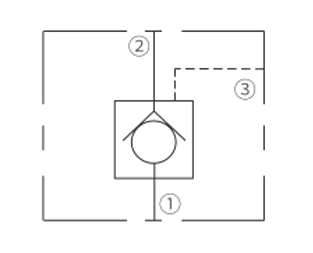 Operation Symbol of ICKCB Check Valve Pilot-to-Open