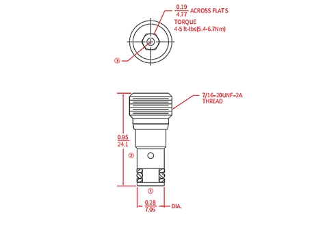 Performance/Dimension/Sectional Drawing of ILS04-B30 Ball Valve, Load Shuttle