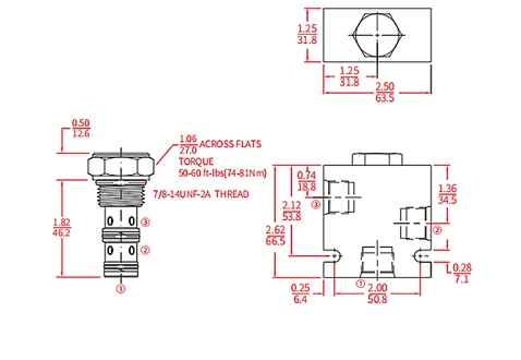 Performance/Dimension/Sectional Drawing of Ball Valve, Load Shuttle (High Pressure)