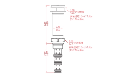 Performance/Dimension/Sectional Drawing of ISV08-B40 Spool 4 Way 2 Position Solenoid Valve