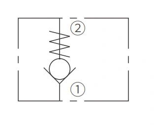 Operation Symbol of ICV10-D20 Ball Valve, Check Valve