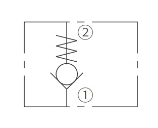 Operation Symbol of ICV2000-G12 Screw-In Check Valve