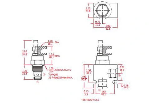 Performance/Dimension/Sectional Drawing of IFC10-20 Restrictor Check Valve