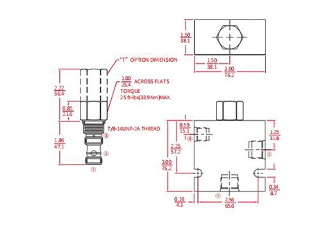 Performance/Dimension/Sectional Drawing of IEP10-S35 Piloted Logic Element Valve