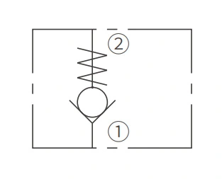 Operation Symbol of ICV2500-G18 Screw-In Check Valve