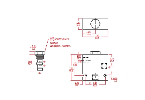 Performance/Dimension/Sectional Drawing of IPC08-30 Pilot-To-Open Check Valves