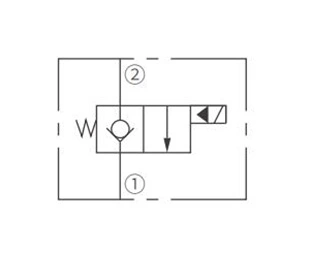 Operation Symbol of ISV08-20 Poppet 2-Way N.C. Solenoid Valve