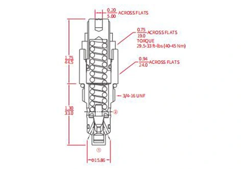 Performance/Dimension/Sectional Drawing of IRV09-20 Relief Valve Direct-Acting Poppet