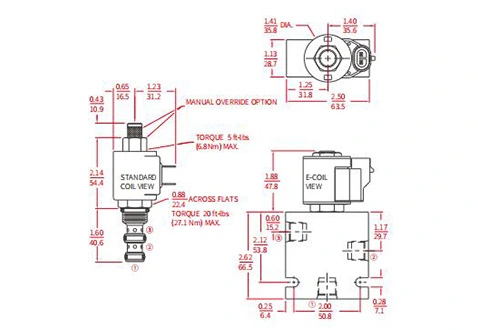 Performance/Dimension/Sectional Drawing of ISV08-31 Spool 3-Way 2-Position Solenoid Valve