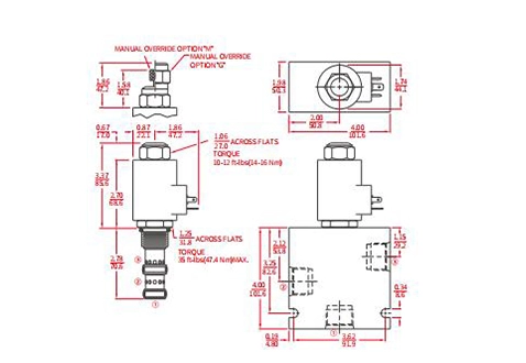 Performance/Dimension/Sectional Drawing of IPV72-30 Proportional Flow Control Valve