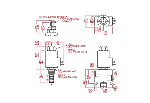 Performance/Dimension/Sectional Drawing of IPV70-30 Proportional Flow Control Valve