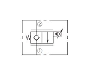 Operation Symbol of ISP08-20 2-Way N.C. Poppet Valve