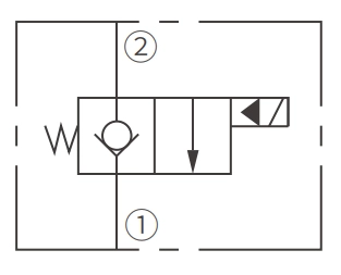 Operation Symbol of ISV10-20 Poppet 2-Way N.C. Solenoid Valve