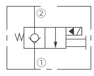 Operation Symbol of ISV38-20J Poppet 2-Way N.C. Solenoid Valve