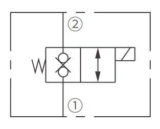 Operation Symbol of ISV10-28 Poppet 2-Way N.C. Bi-Directional Blocking