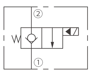 Operation Symbol of ISV10-B20 Poppet 2-Way N.C. Solenoid Valve