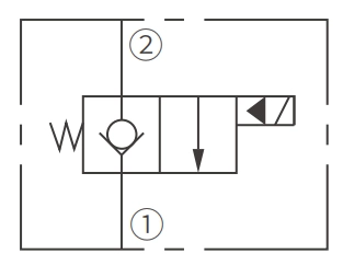 Operation Symbol of ISV12-20 Poppet 2-Way N.C. Solenoid Valve