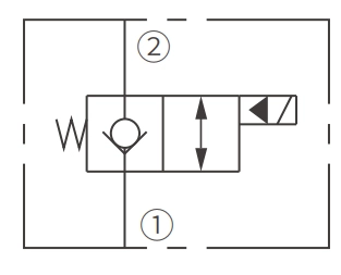 Operation Symbol of ISV10-22 Poppet 2-Way N.C. Solenoid Valve