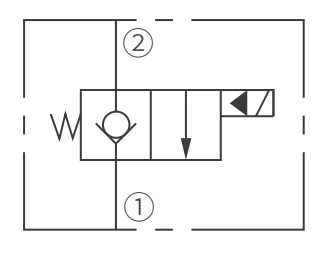 Operation Symbol of ISV12-B20 Poppet 2-Way N.C. Solenoid Valve