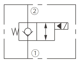 Operation Symbol of ISV16-22 Poppet 2-Way N.C. Solenoid Valve